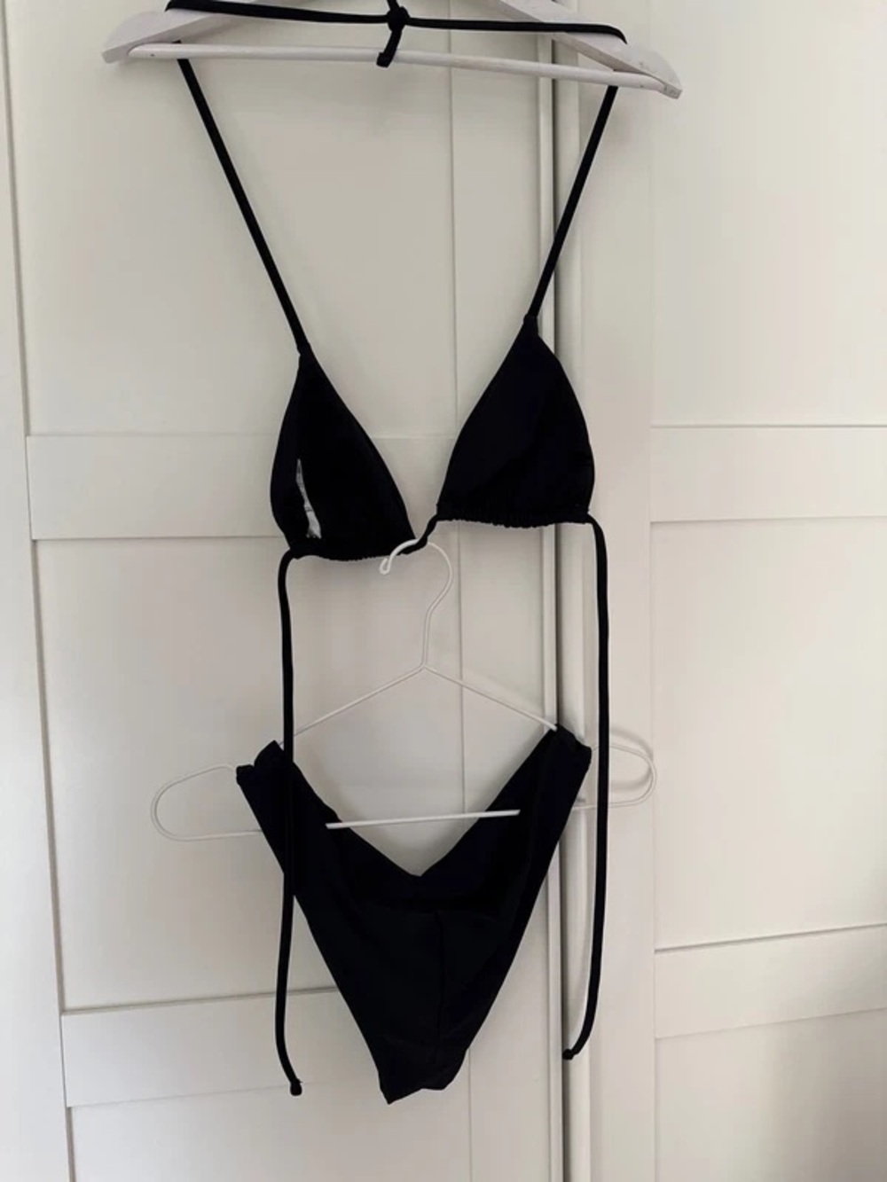 Black Rhinestone Triangle Bikini Set - Picture 5 of 7
